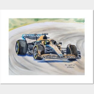 Formula 1 race car illustration Posters and Art